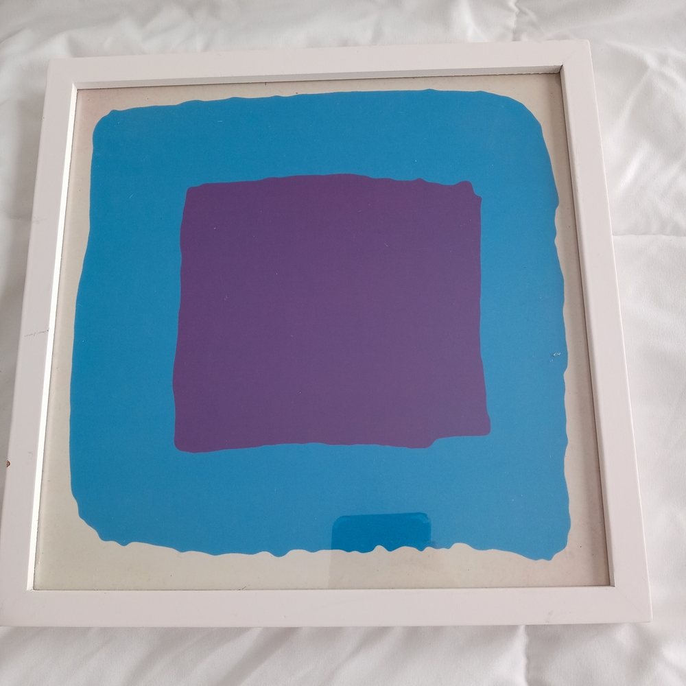 Abstract Blue and Purple Framed Art